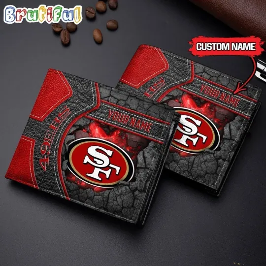 Discover Personalized San Francisco Football 49erss Team Men's Leather Wallet Gift