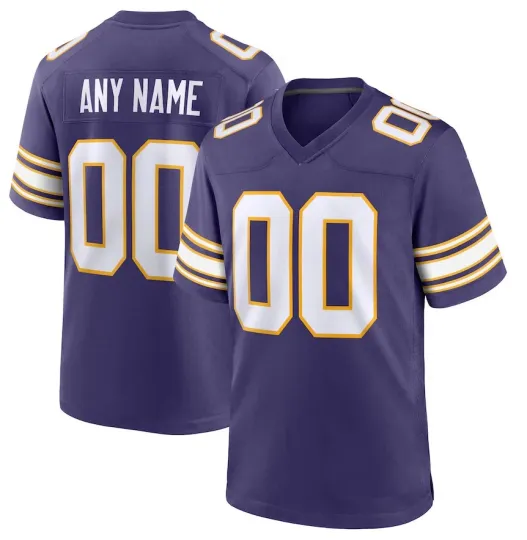 Discover Personalized Name Number Men's Minnesota MIN Custom Football Jersey