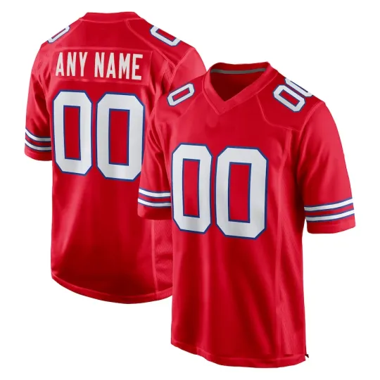 Discover Personalized Name Number Stitched Men's BUF Buffalo Football Custom Jersey
