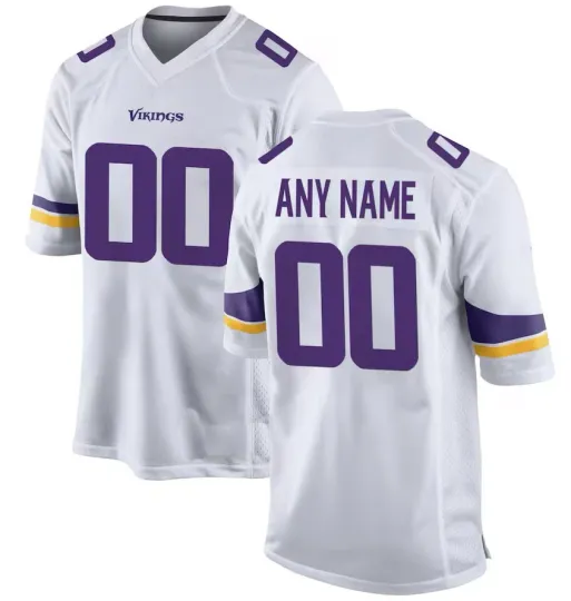 Discover Men's MIN Minnesota Custom Football Jersey Personalized Name Number