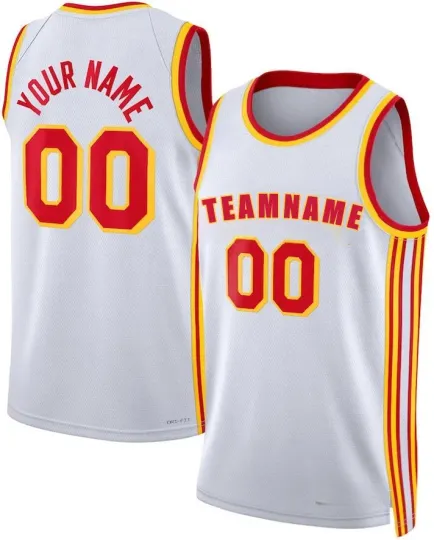 Discover ATL Hawks White Basketball Personalized Team Name Player Number Custom Jersey