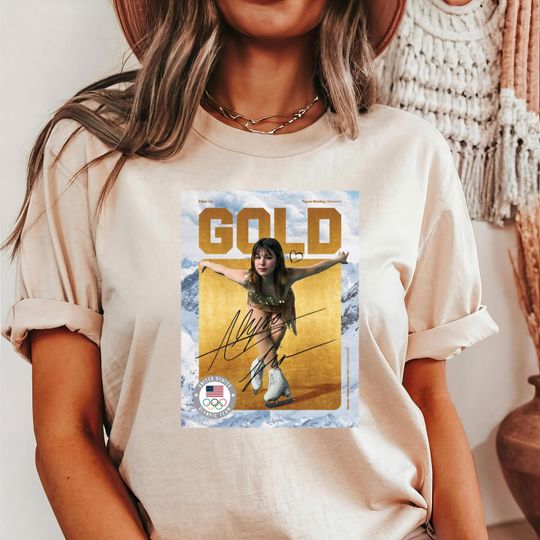 Discover GOLD Figure Skating Shirt, USA Ice Skating Tee, Alysa Liu Fan Apparel
