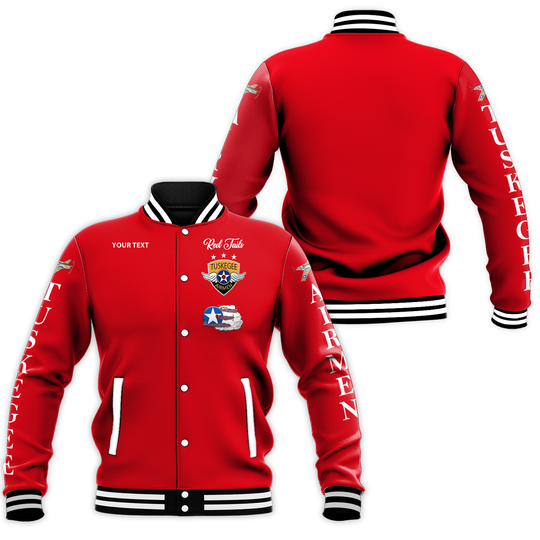 Custom The Red Tails Tuskegee Airmen Baseball Jacket
