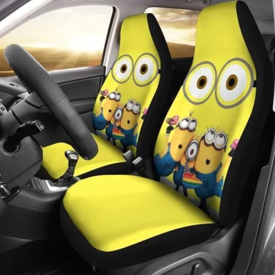 Discover Minion Car Seat Covers Universal Fit Car Accessories