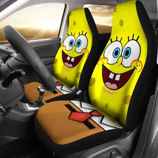 Cute Squarepants Spongebob Car Seat Covers
