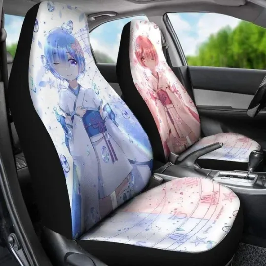 Discover Rem And Ram Car Seat Covers, Anime Car Accessories