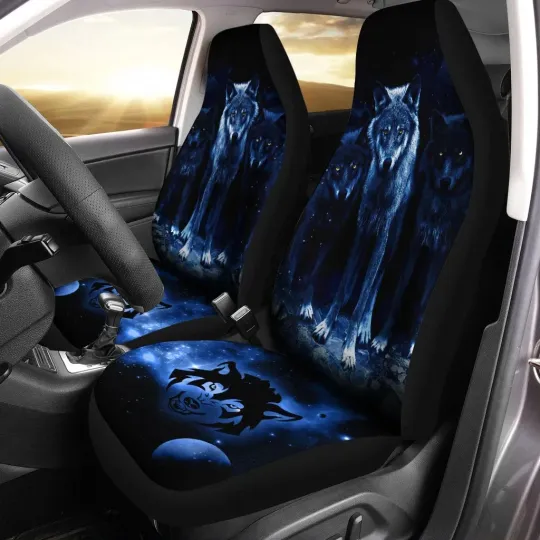 Discover Night Wolf Car Seat Covers