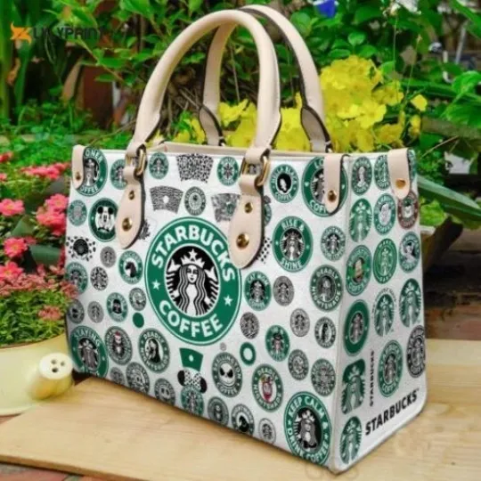 Discover Starbucks Leather Handbag Gift For Women-Coffee Handbag