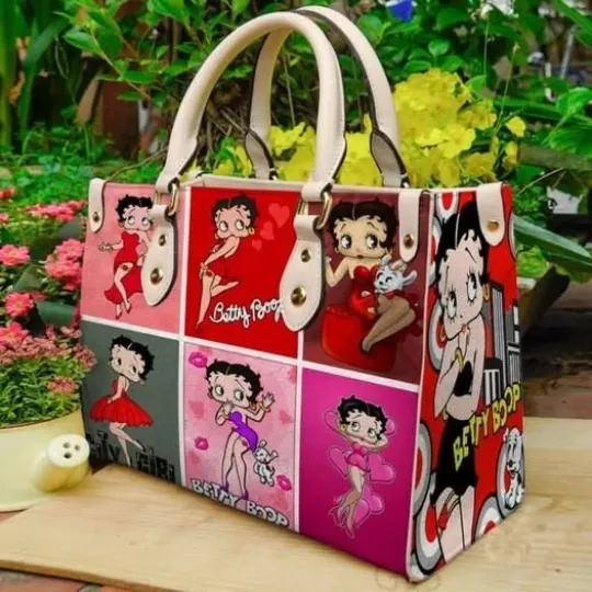 Discover Betty Boop Leather Bag Gift For Women-Brand Handbag
