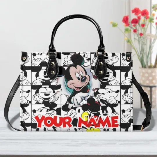 Discover Mickey Mouse Leather Handbag Gift For Women-Brand Handbag