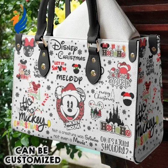 Discover Mickey Mouse Lover Leather Handbag For Women Gift