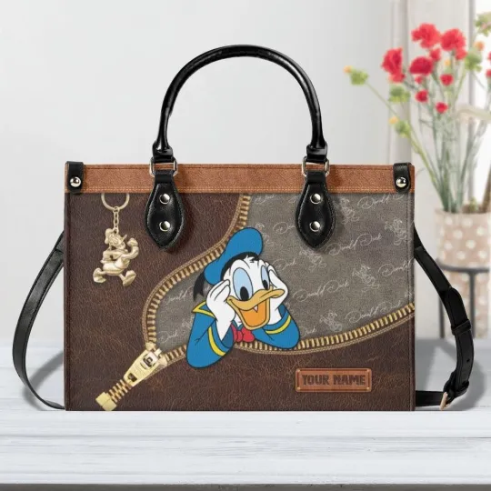 Donald Duck Leather Bag, Gift For Women