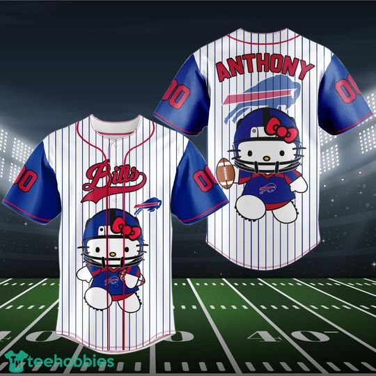 Custom Buffalo Bills Hello Kitty Baseball Jersey