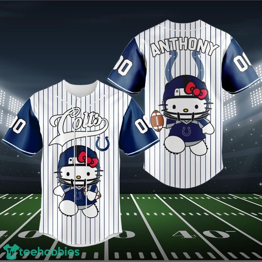 Custom Indianapolis Colts Hello Kitty Baseball Jersey