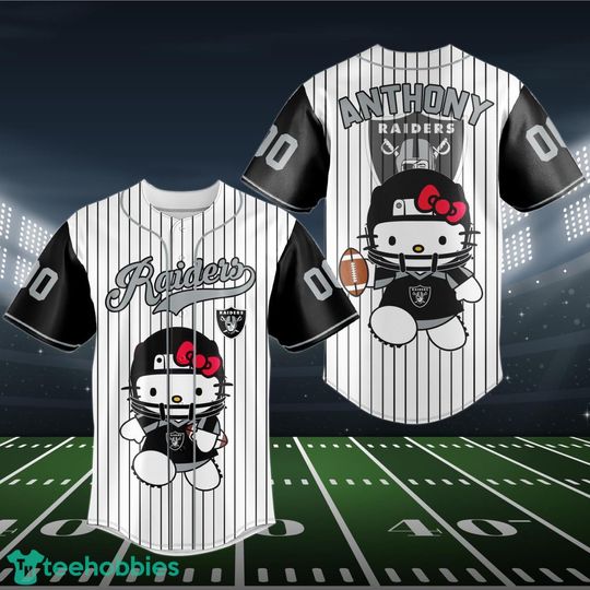 Custom Las Vegas Raiders Hello Kitty Baseball Jersey