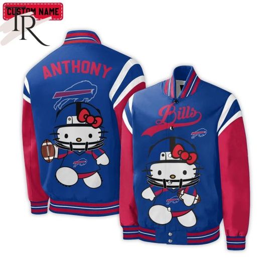 Personalized Buffalo Bills Hello Kitty Baseball Jacket For Fans