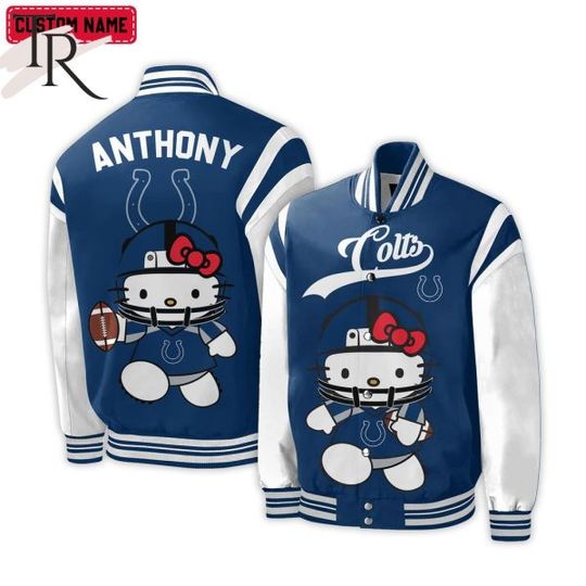 Personalized Indianapolis Colts Hello Kitty Baseball Jacket For Fans