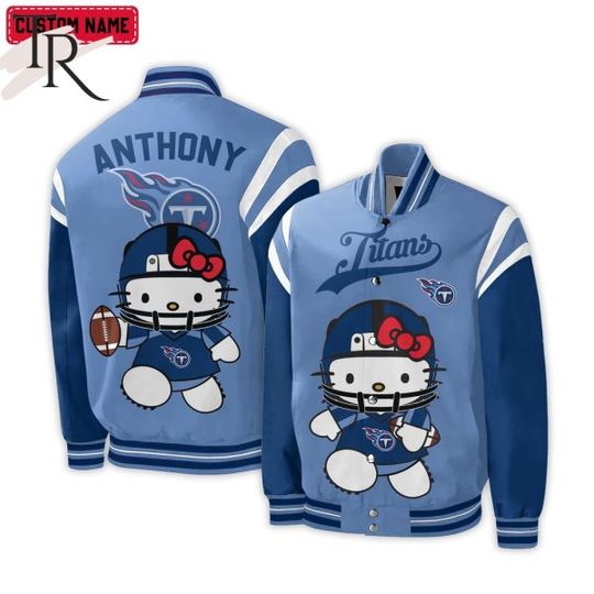 Personalized Tennessee Titans Hello Kitty Baseball Jacket For Fans