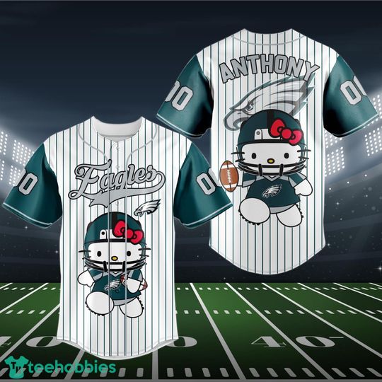 Discover Custom Philadelphia Eagles Hello Kitty Baseball Jersey