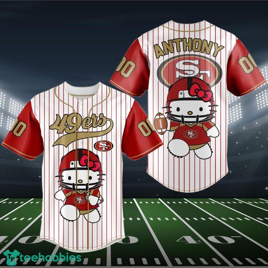 Custom San Francisco 49ers Hello Kitty Baseball Jersey