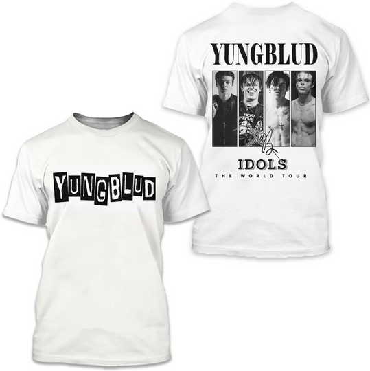 Yungblud The World Tour 2026 Australia White Tee 3D Shirt