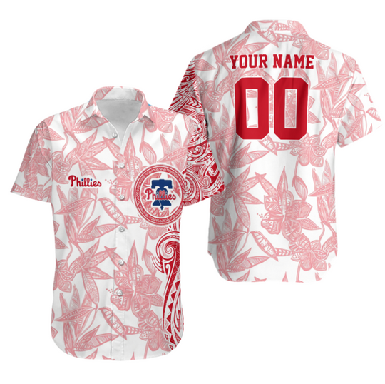 Hawaiian Shirt with Custom Name, Tropical Tribal Phillies