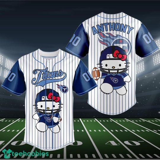 Custom Tennessee Titans Hello Kitty Baseball Jersey