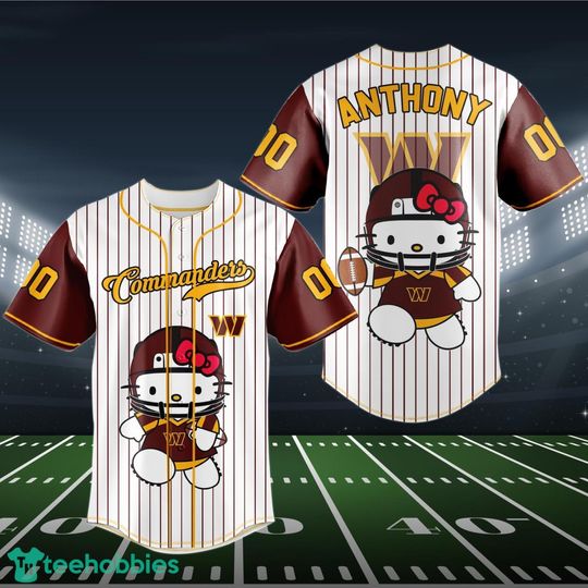 Discover Custom Washington Commanders Hello Kitty Baseball Jersey