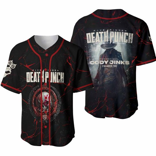 Five Finger Death Punch 20th Anniversary World Tour 2026 Baseball Jersey
