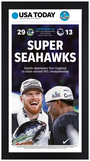 Discover Seattle Seahawks Super Bowl LX Champions Newspaper Style