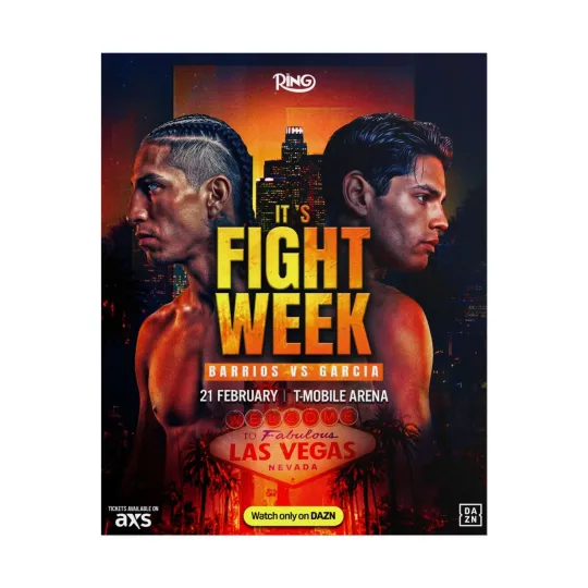 Discover Mario Barrios vs Ryan Garcia Poster, Boxing Fight in Las Vegas 2026