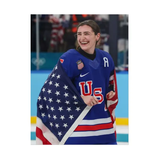 Discover Megan Keller Olympic 2026 Women’s Hockey Vertical Poster