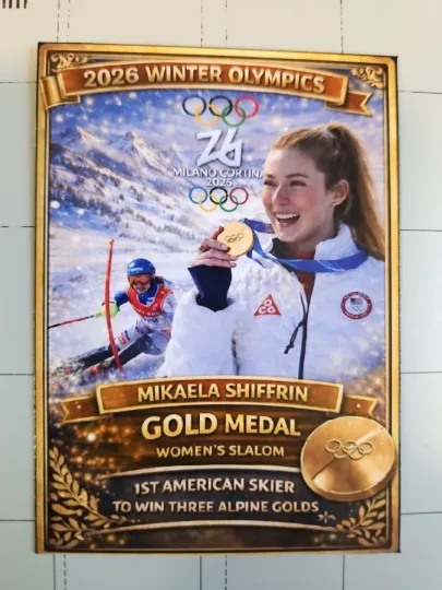 2026 Winter Olympics Medal Series Card - Mikaela Shiffrin Gold Medal