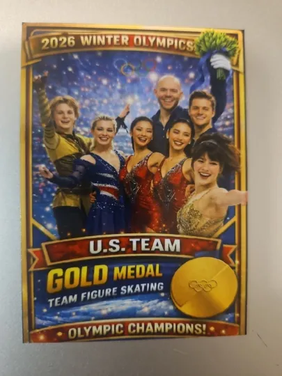 2026 Winter Olympics Medal Series Card - Team Figure Skating - Gold Medal