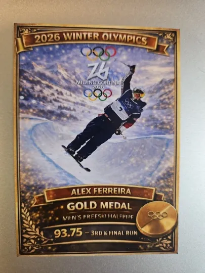 2026 Winter Olympics Medal Series Card - Alex Ferreira Gold Medal