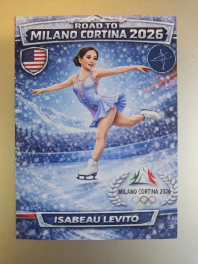 2026 Winter Olympics Caricature Card - Isabeau Levito
