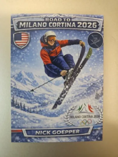 2026 Winter Olympics Caricature Card - Nick Goepper