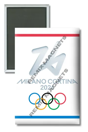 Discover 2026 Winter Olympics Milano Cortina Italy Logo 2" x 3" Magnet