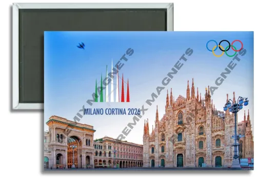Discover 2026 Winter Olympics Milano Cortina Italy 2" x 3" Magnet