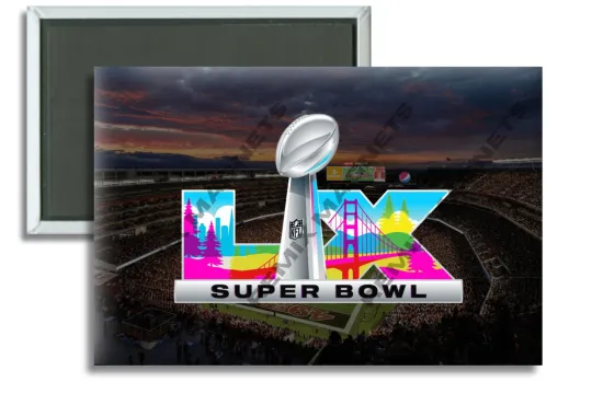 Discover SUPER BOWL LX 2026 LEVI'S STADIUM 2" x 3" LOCKER Magnet
