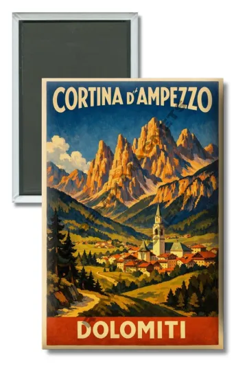 Discover 2026 Winter Olympics Milano Cortina D'Ampezzo Dolomiti 2" x 3" Magnet