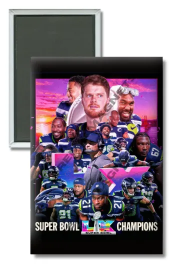 2025 Seattle Seahawks football Super Bowl LX Champions Champs Hawks Magnet
