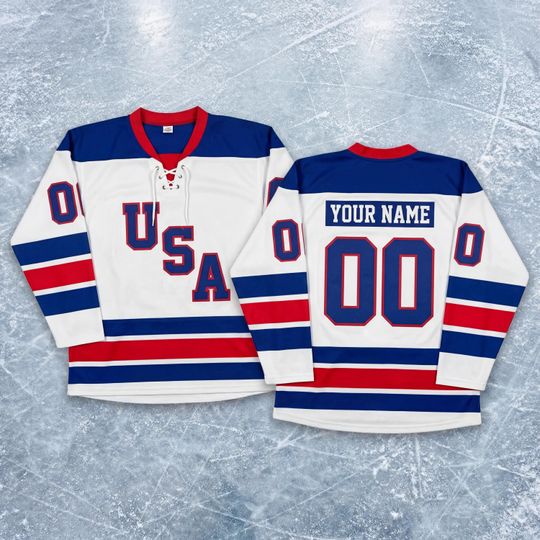 Discover Custom 2026 USA Hockey Jersey  Personalization USA Hockey Jersey - Adult Sizes S5XL, Team USA hockey Jersey, Fan Hockey jersey v1