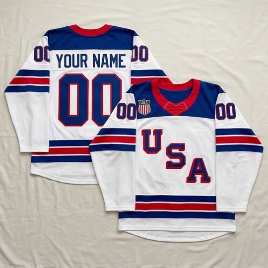 Discover Custom 2026 USA Hockey Jersey  Personalization USA Hockey Jersey - Adult Sizes S5XL, Team USA hockey Jersey, Fan Hockey jersey v2