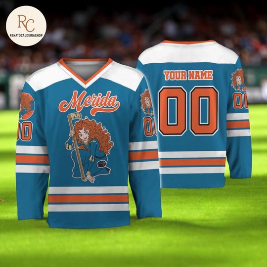 Discover Custom Brave Hockey Jersey  Personalized Disney Princess Jersey, Disneyland Team Shirt, Custom Name Number, Unique Gift for Disney Fans