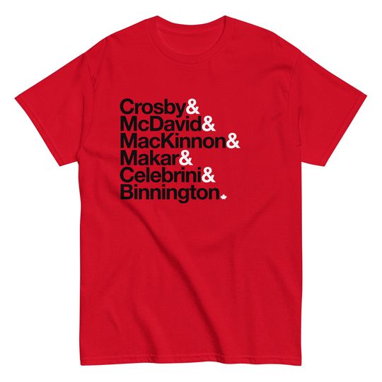 Discover Canada Hockey Tee  2026 Olympic Edition  - Crosby - McDavid - MacKinnon - Makar - Celebrini -  Binnington.