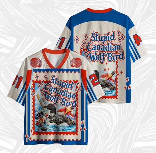 Discover Stupid Canadian Wolf Bird Jersey Ice Hockey LGBT Movie Graphic Mesh Jersey Gay Movie Fan Gift Jersey
