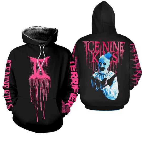 Ice Nine x Terrifier Horror Movie All Over Printed 3D Hoodie