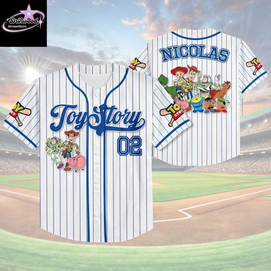 Discover Custom Toy Story Baseball Jersey, Disney Toy Story Baseball Jersey, Disney Baseball Team Outfit, Toy Story Jersey Gift