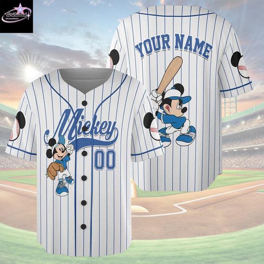 Discover Custom Mickey Mouse Baseball Jersey, Mickey Mouse Baseball Jersey, WDW Birthday Gift